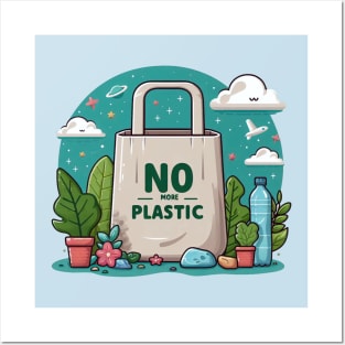 No More Plastic Bag Posters and Art